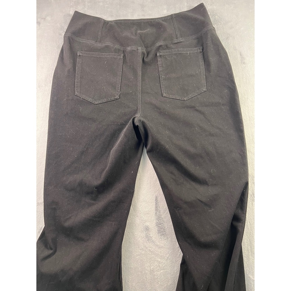 Halara High Waisted Crossover Flare Pants Black XL Regular NWT 4 Pockets Stretch - Picture 4 of 5